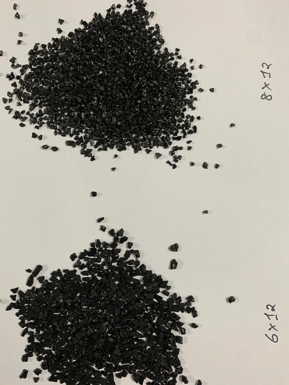 Granular activated carbon — authentic sample, 8x12 sieve size